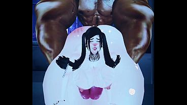 Sex with my goth wife on IMVU 87 sec
