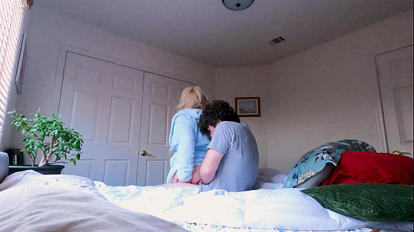 Stepmom sits on a hard dick up her ass and gets anal