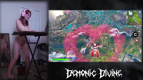 Gamer Gooner Girl Plays Fortnite with Fuck Machine Part 1