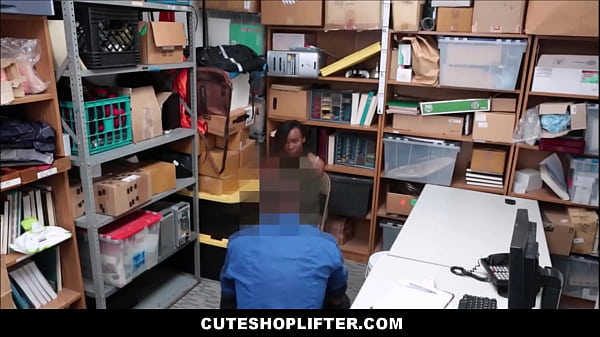 Cute Black Ebony Teen Ivory Logan Caught Shoplifting Clothes Fucked By White Mall Cop For No Jail Time