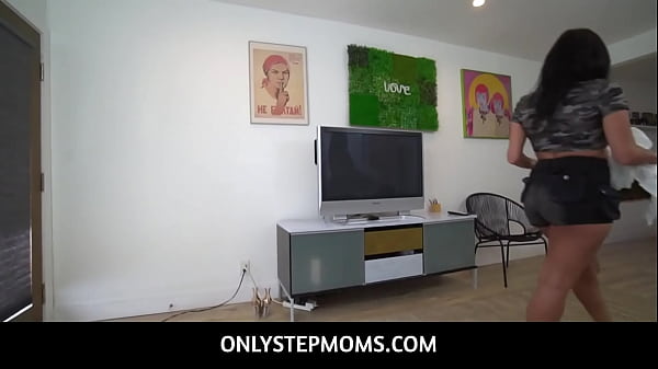 OnlyStepmoms  -  Horny curved stepmom Mona Azar swallowed stepsons dick after she talked with him