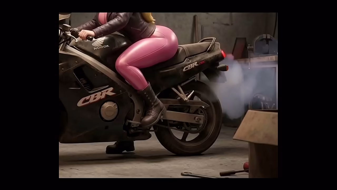 Princess peach with Superbike