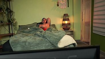 Muscular man ends up having sex with his slim stepsister while the house is empty.