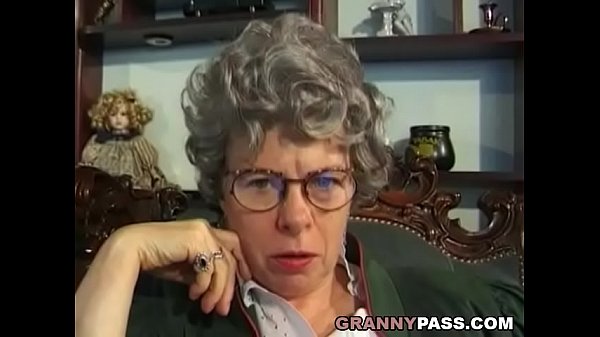 Granny Fingers Her Ass