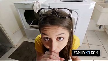 Hot latina stepdaughter fucked by stepdad in the laundry - Catalina Ossa