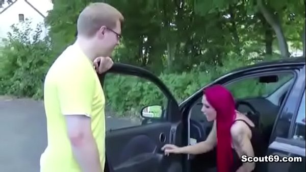 Big tits redhead teen Lexy fucked outdoors