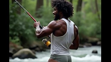 Brief Fishing Muscle Bro Ai Generated