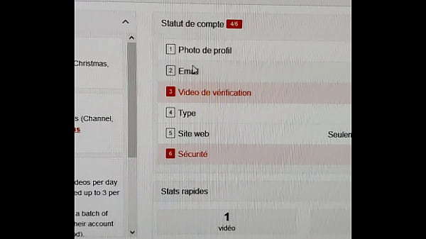 Video de v&eacute;rification