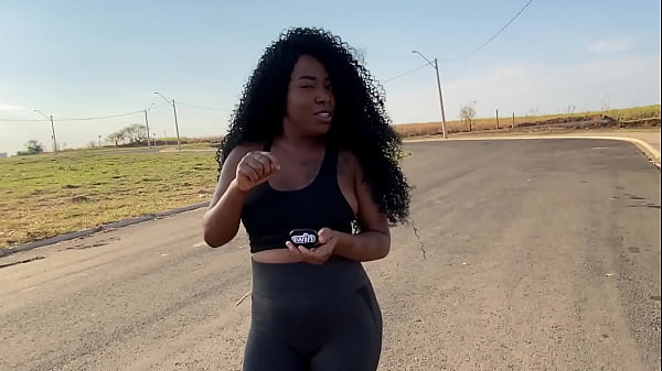 Unfaithful married woman meets a gym buddy and ends up accepting his proposal to fuck in the woods. The naughty girl fucked him hard and asked for milk in her ass.