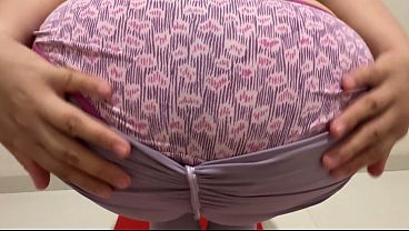 Big ass Asian in tight yoga pants