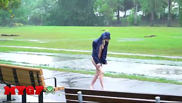 MY GF - Chloe Temple’s Free Spirit Shines As She Gets Fucked In The Rain For Wet Outdoor Sex