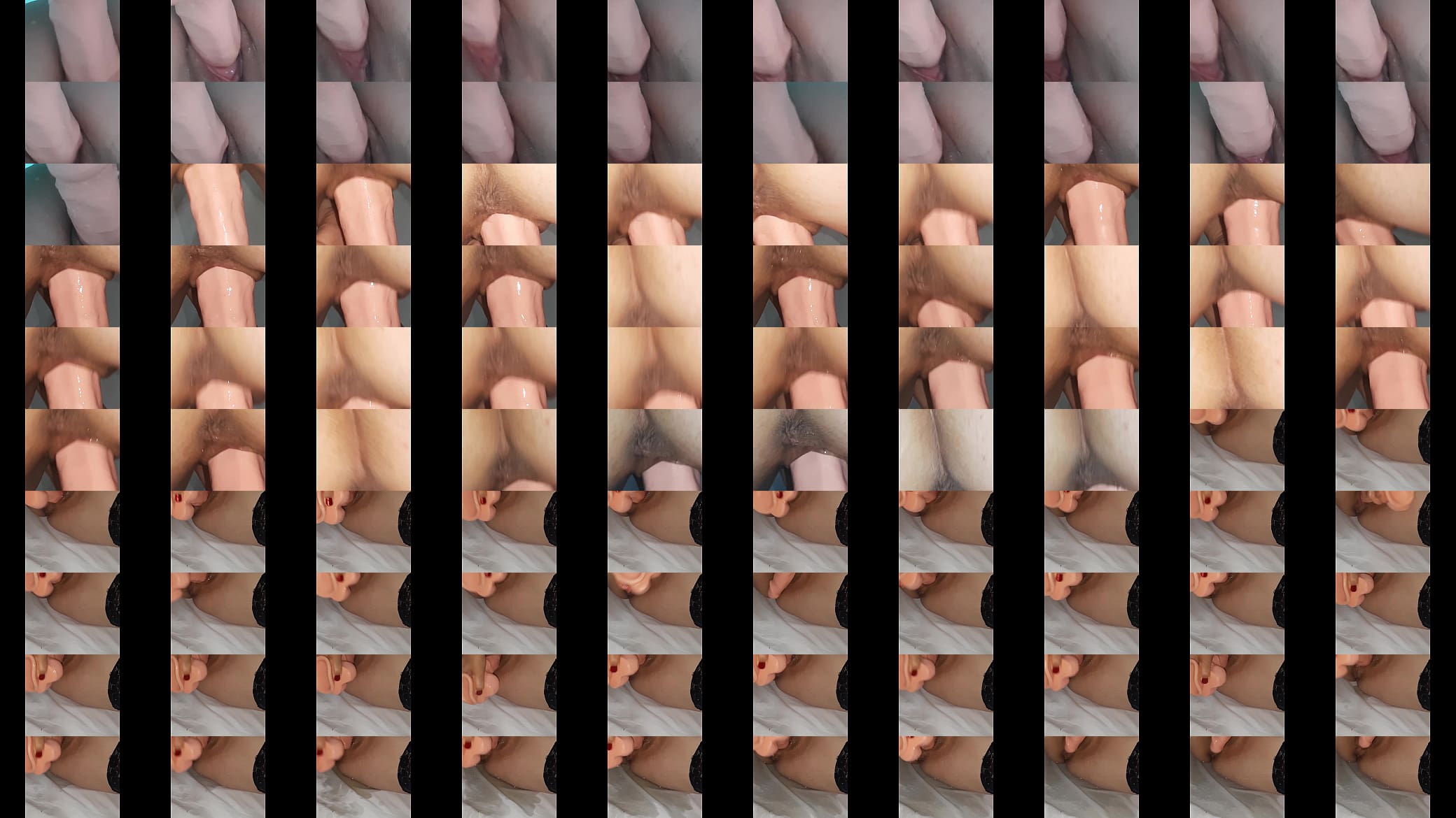 Big dildo in pussy and squirt closeup compilation 预览图