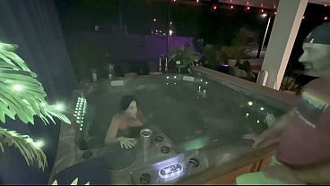 Steamy Hot Tub Sex With Abi James