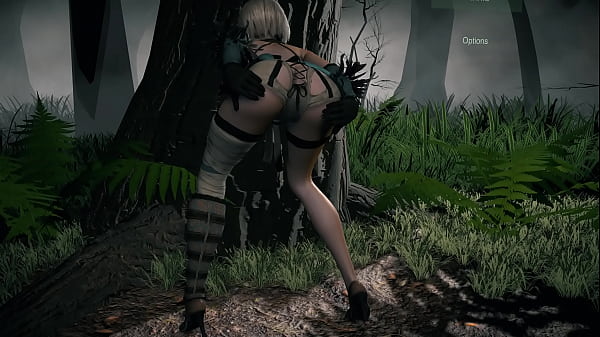 Nier automate 2b sexy modeling striptease and fuck