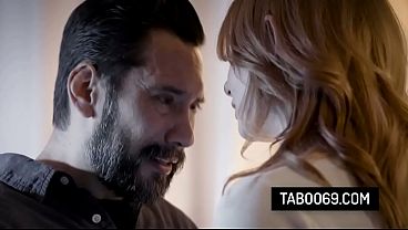 Redhead Stepdaughter Lacy Lennon Takes Care of Her Depressed Stepdad Big Cock