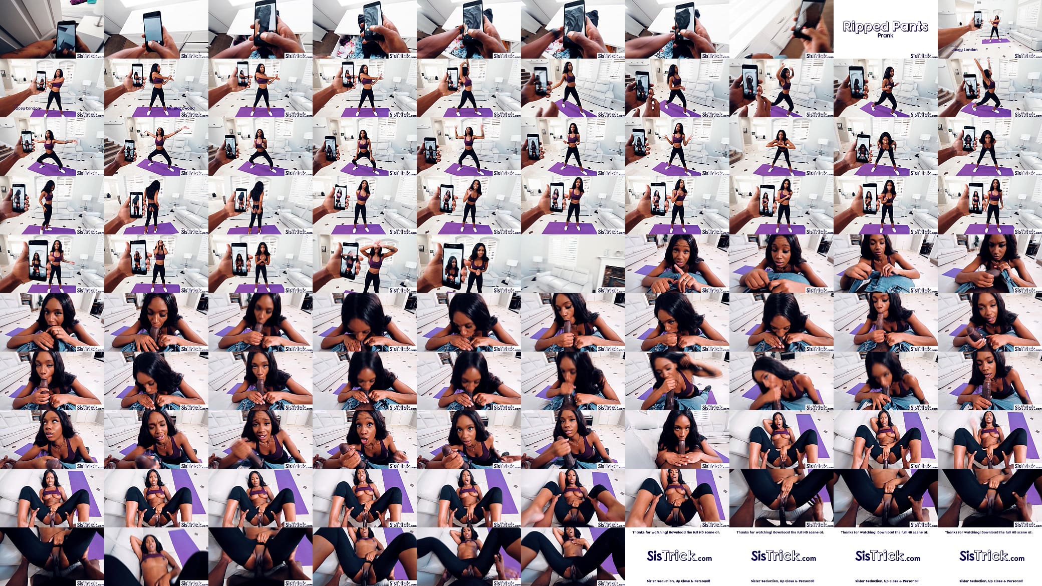 Gorgeous Ebony teen Lacey London pranked by her step brother Chris Blaccwood who will upload a video of her to social media! 预览图