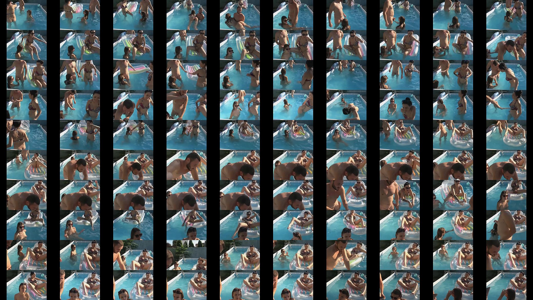 teen milf and dude on outdoor pool sex 预览图