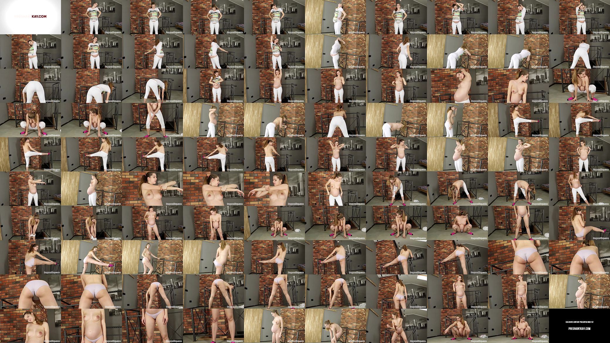 Pregnant and Working Out Completely Naked! 预览图