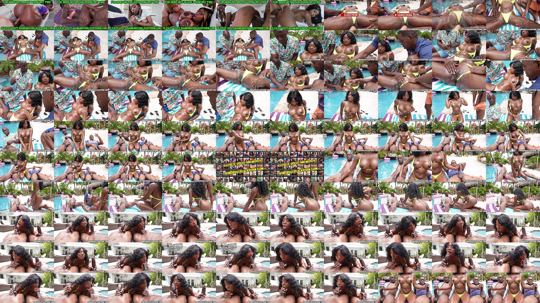 Black milf comes by the pool and needs to be oiled up. - ebony porn 预览图