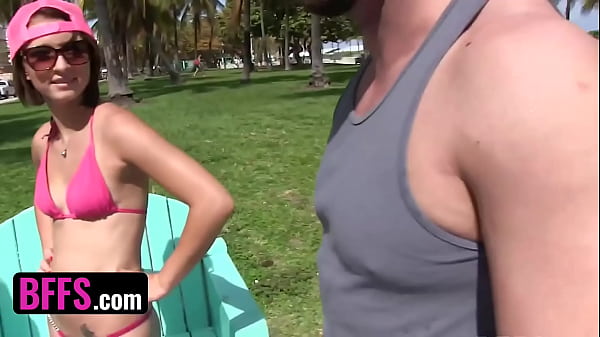 BFFS - Cute Little Teens Hit The Beach For Lucky Dude They Can Fuck And Cure Their Itch