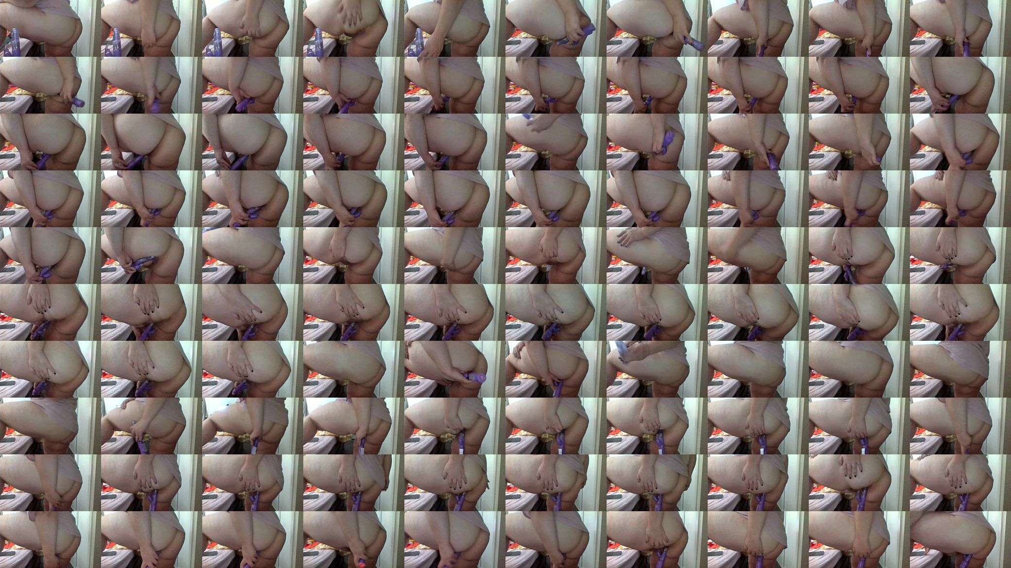 Bbw stretching her asshole and fucking her pussy 预览图
