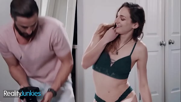 REALITYJUNKIES - Brunette Stepsister Rides Her Stepbrother’s Cock And Sucks It Afterwards To Taste Herself