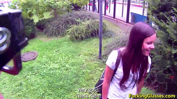 Fucking Glasses - Fucked for cash near the bus ...