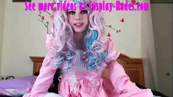 Young Cosplay girl strips Kawaii pop anime