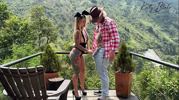 Playboy bunny sucks and rides farmer's cock - KATTY BLAKE