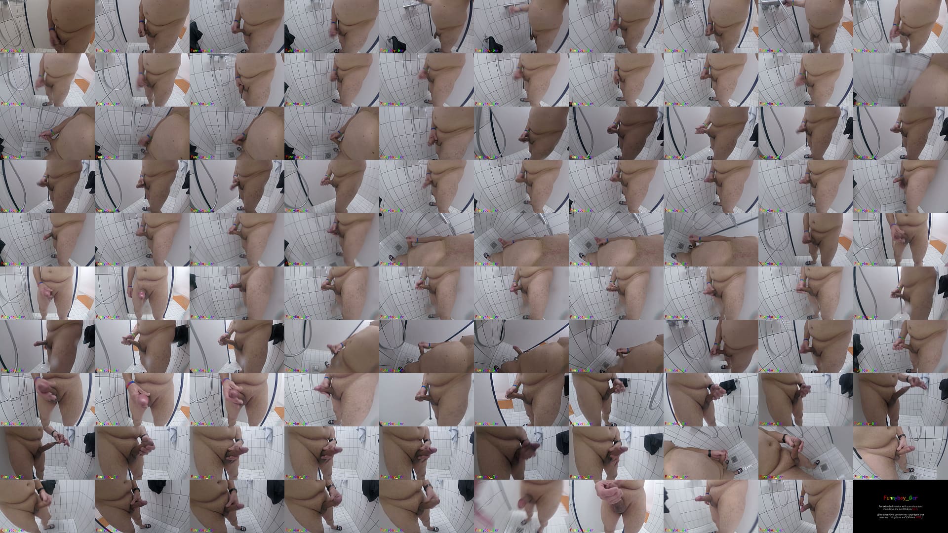 I love jerking off my thick penis in a public shower. (S) 预览图