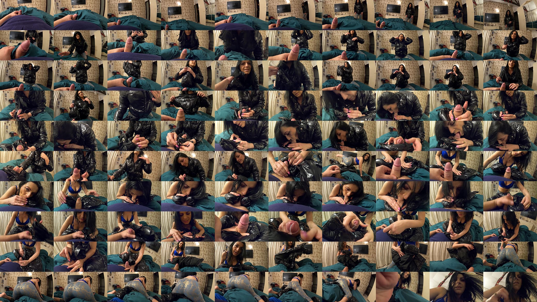 MilfyCalla My husband friend cums 3 times on my New black shiny Puffy DownJacket! 174- preview 预览图