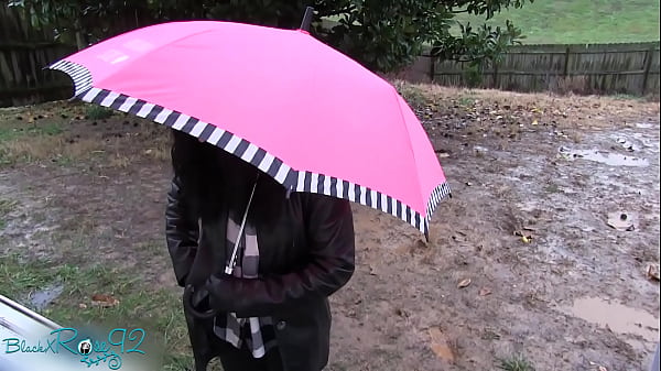 Leather Gloved Smoking In The Rain