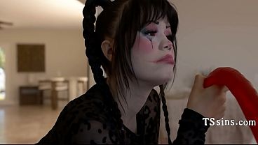 Trans And A Tiny Female Clown