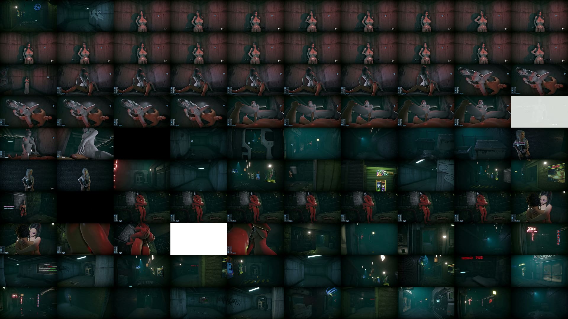 A deserted alley surprised me with lustful whores. Hentai Game. 3D Animation 预览图
