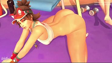 Kiriko-Chan con el Culito al aire en la playa con R&B Sensual