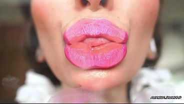Shiny Metallic Pink kiss and and spit kisses