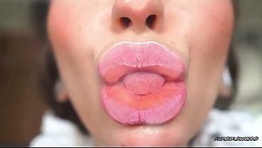 Shiny Metallic Pink kiss and and spit kisses