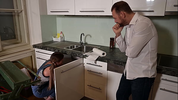 Horny Repair Girl Ria Sunn Laps Up New Clients Cum After All Holes Get Fucked GP2681