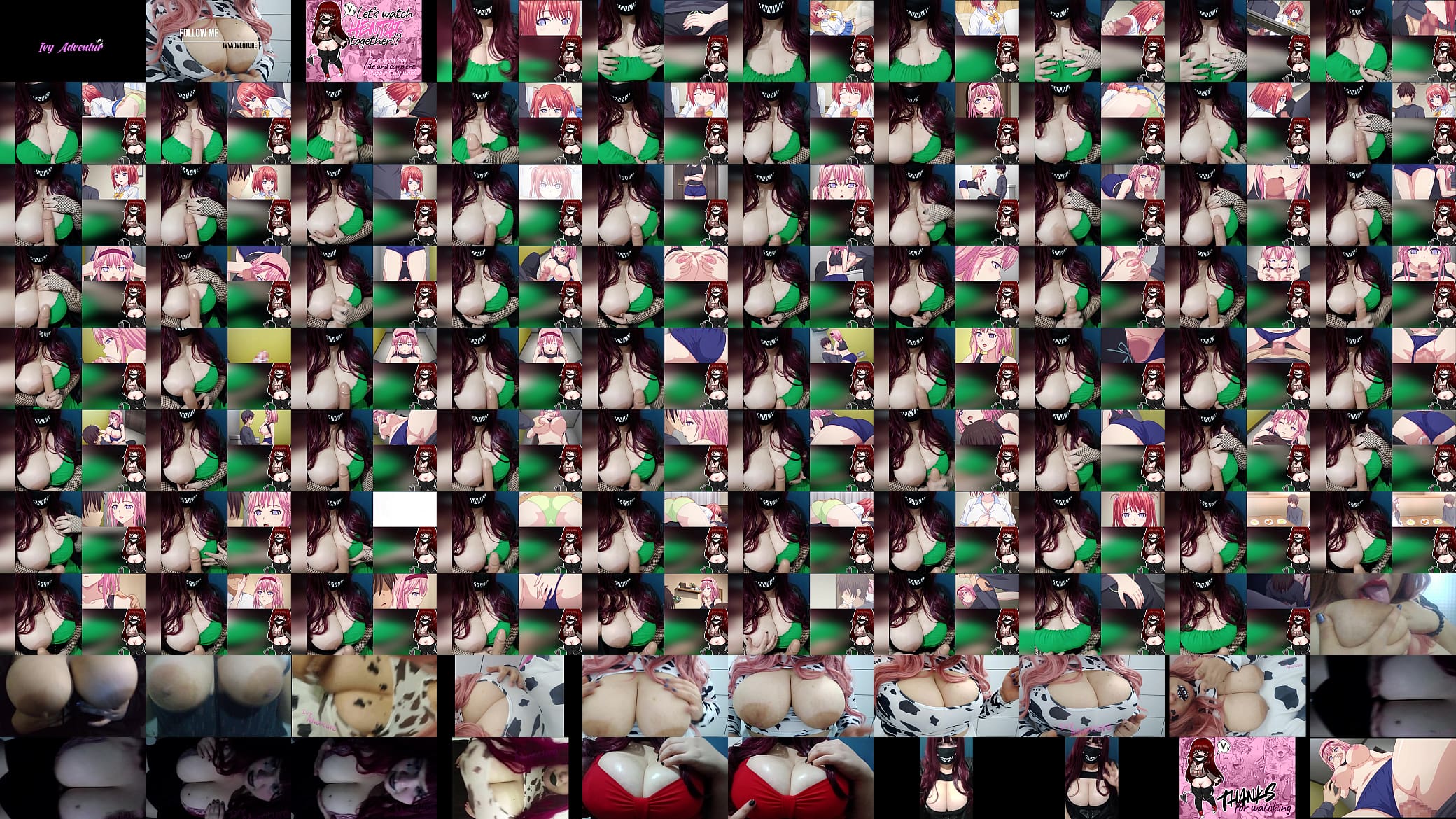 Hotwife watching hentai and playing with her big boobs 预览图