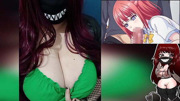 Hotwife watching hentai and playing with her big boobs