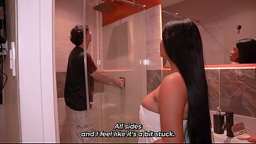 She's looking for the neighbor with the biggest dick in the building to help her fix her broken shower