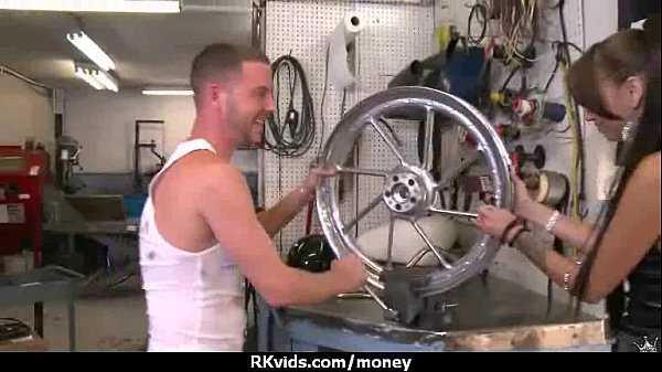 Tight teen fucks a man in front of the camera for cash 9