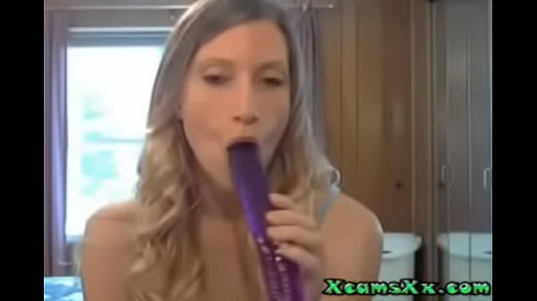 She Takes A Huge Dildo In Her Ass On  Webcam