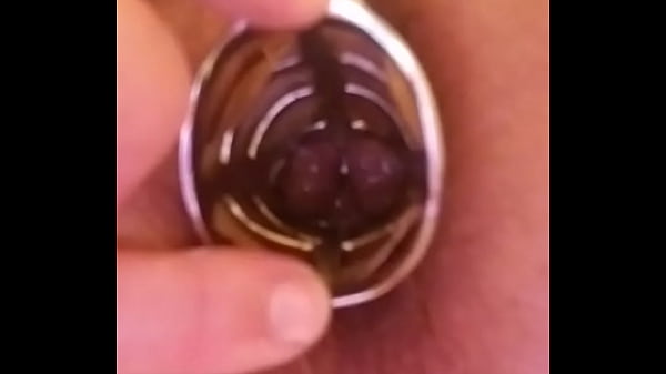 Stuffing my ass with my cage