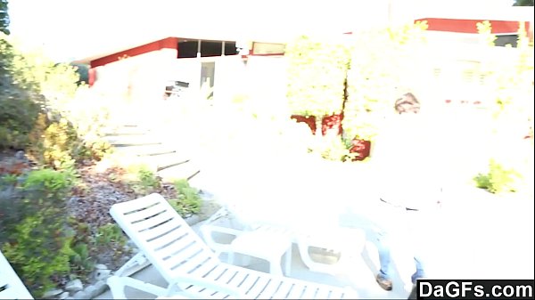 Dagfs - Sweet Latina With Braces Sucks A Cock In The Back Yard