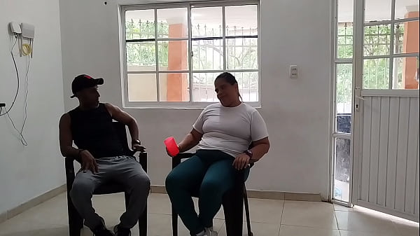 Chubby Latina ends up having rough sex with her neighbor because her husband is at work.
