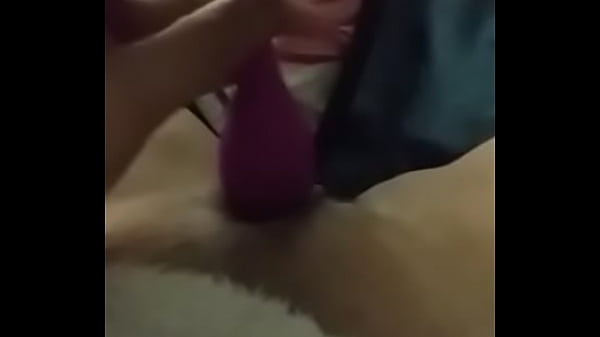 Girlfriend doing herself with a toy