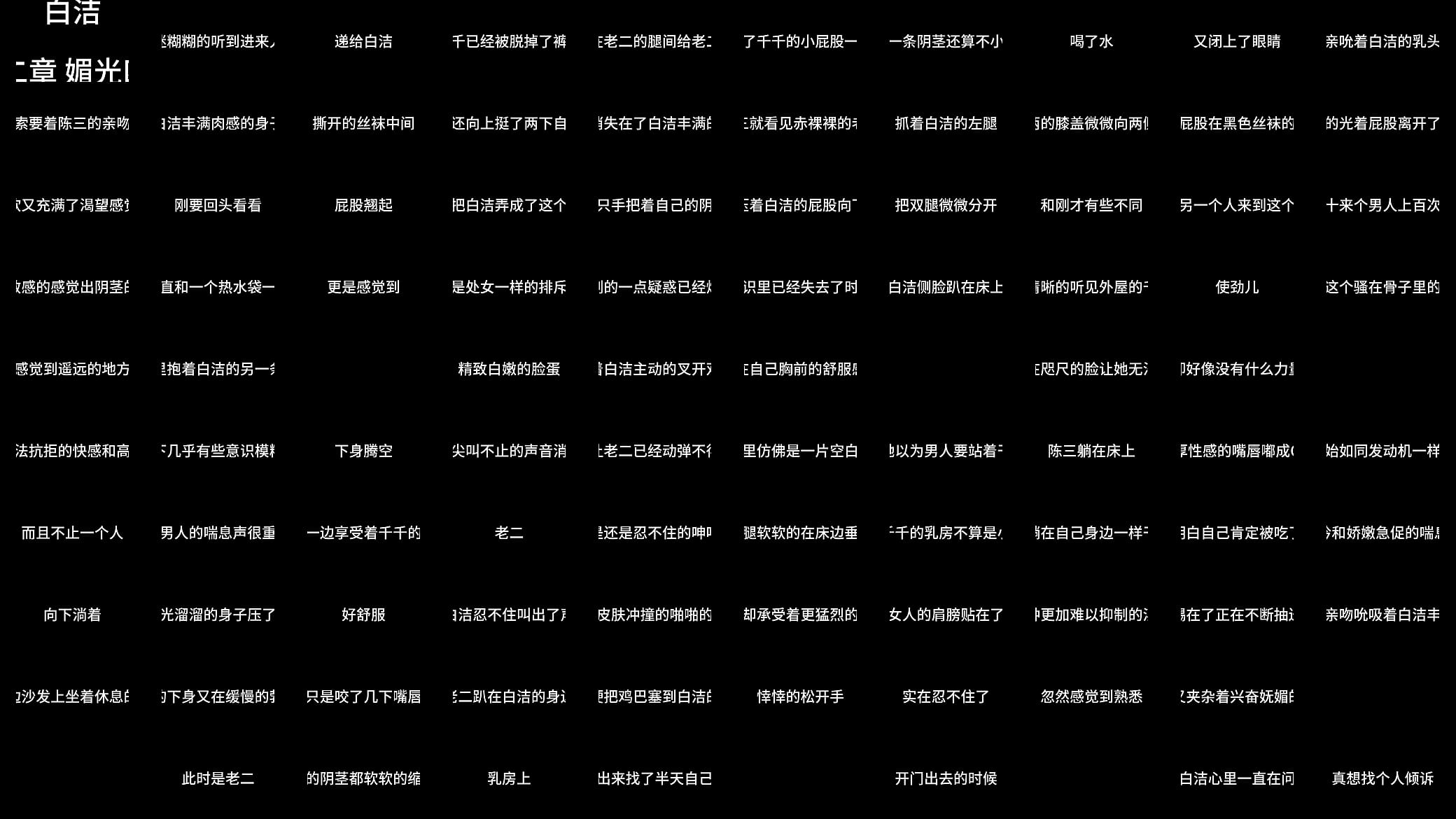 白洁 第十二章 媚光四射 7 预览图