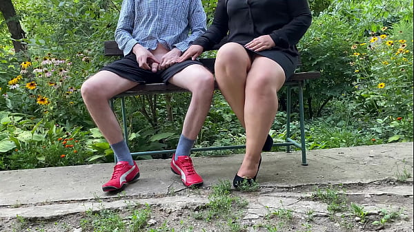 Mommy MILF with a great ass sucks a big cock and lets cum all over her panties
