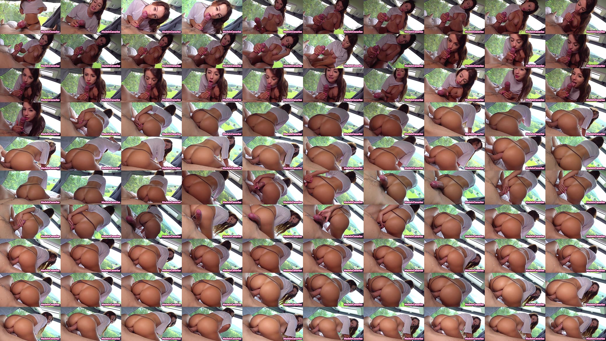 Young couple in van with mountain view and multiple cumshots 预览图
